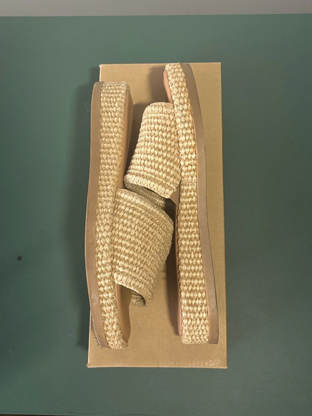 Steve Madden Boardwalk Raffia Slide Sandals